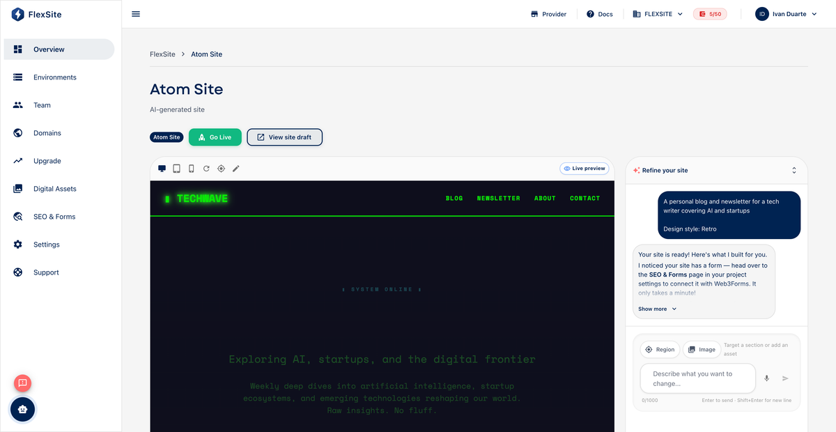 Editing and Refining Your Atom Site