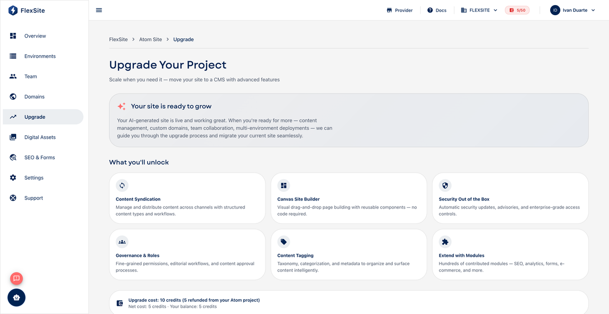 Upgrading Atom to Codeless
