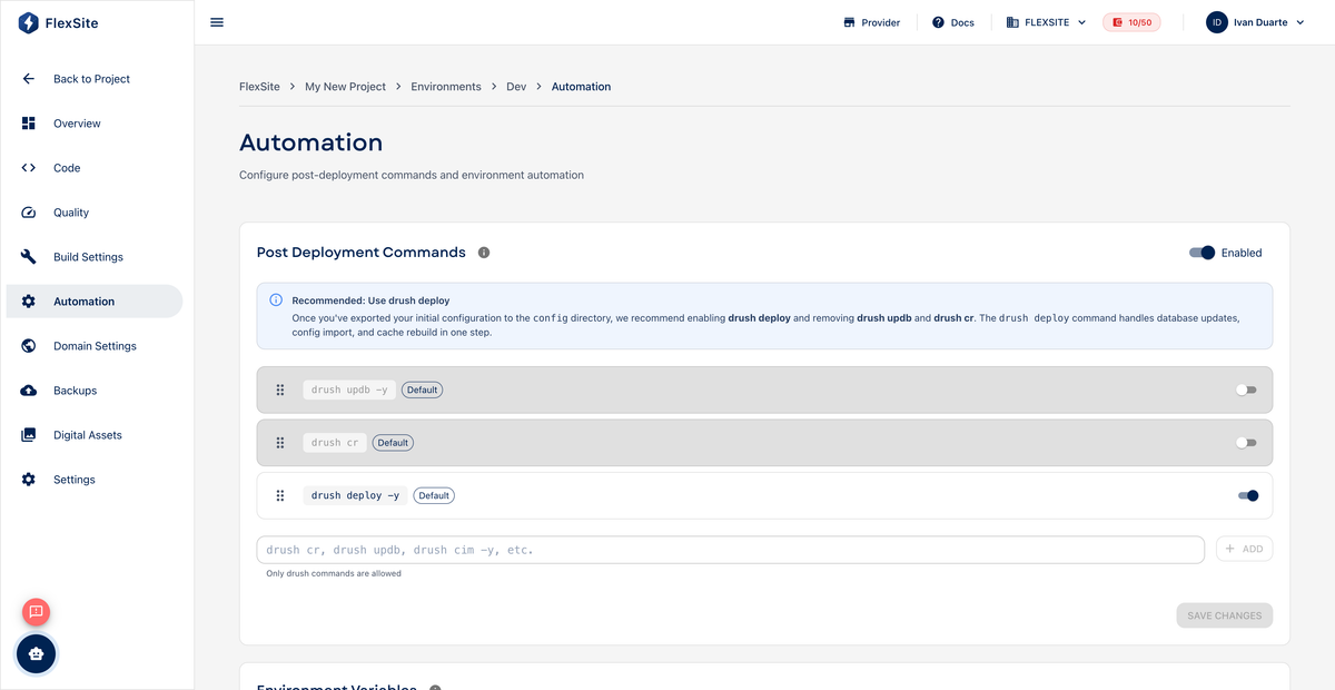 Post-Deployment Automation