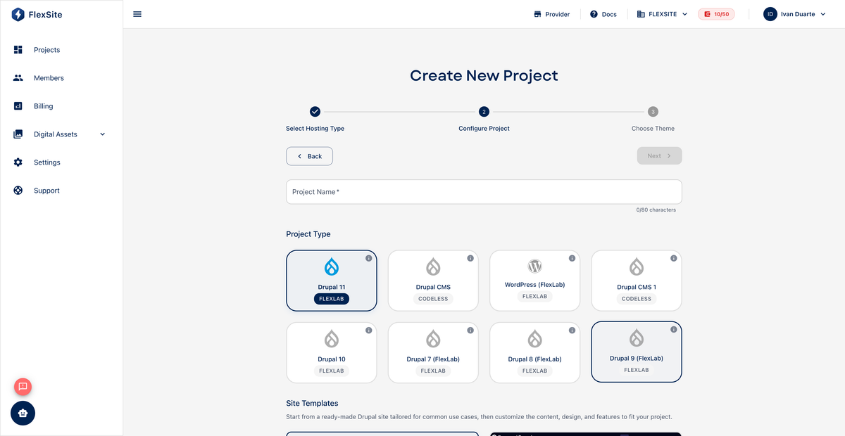 Creating a FlexLab Project
