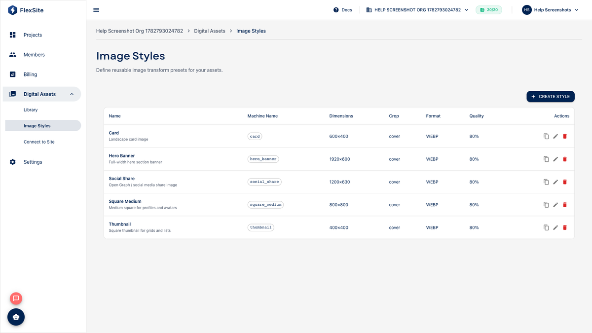 Image Styles